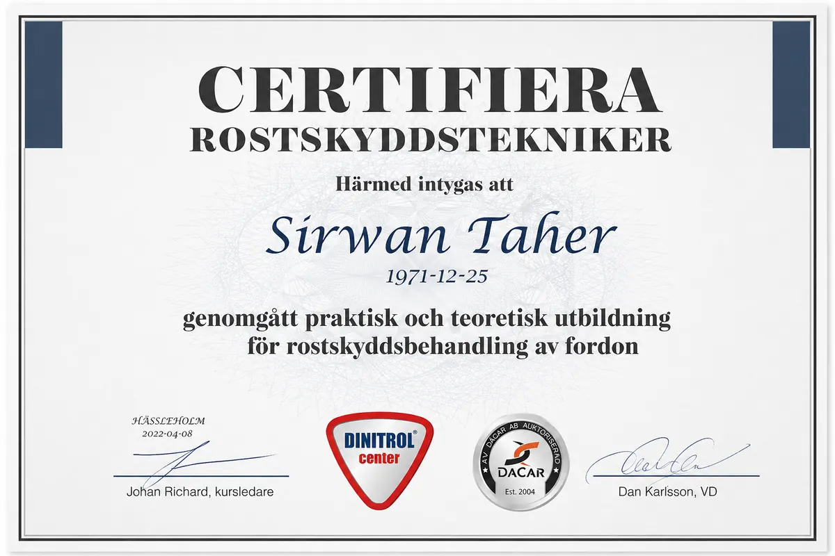 Certifierad rostskyddstekniker
